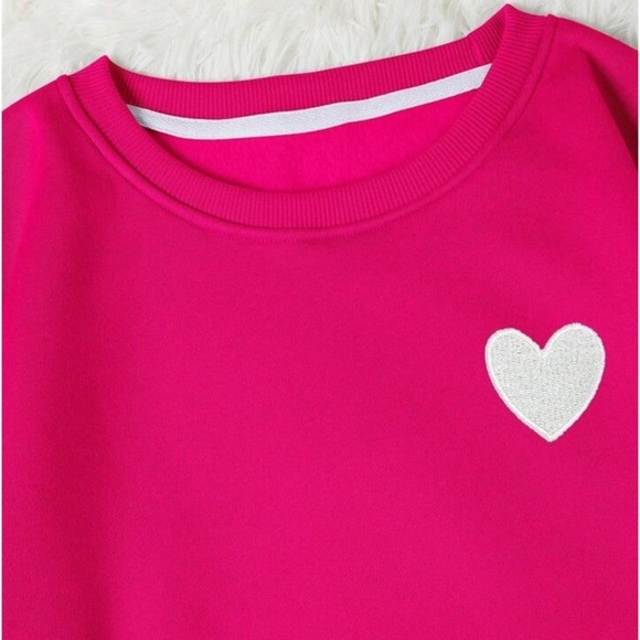 Heart Print Thermal Lined Sweatshirt women different size - Picture 3 of 7